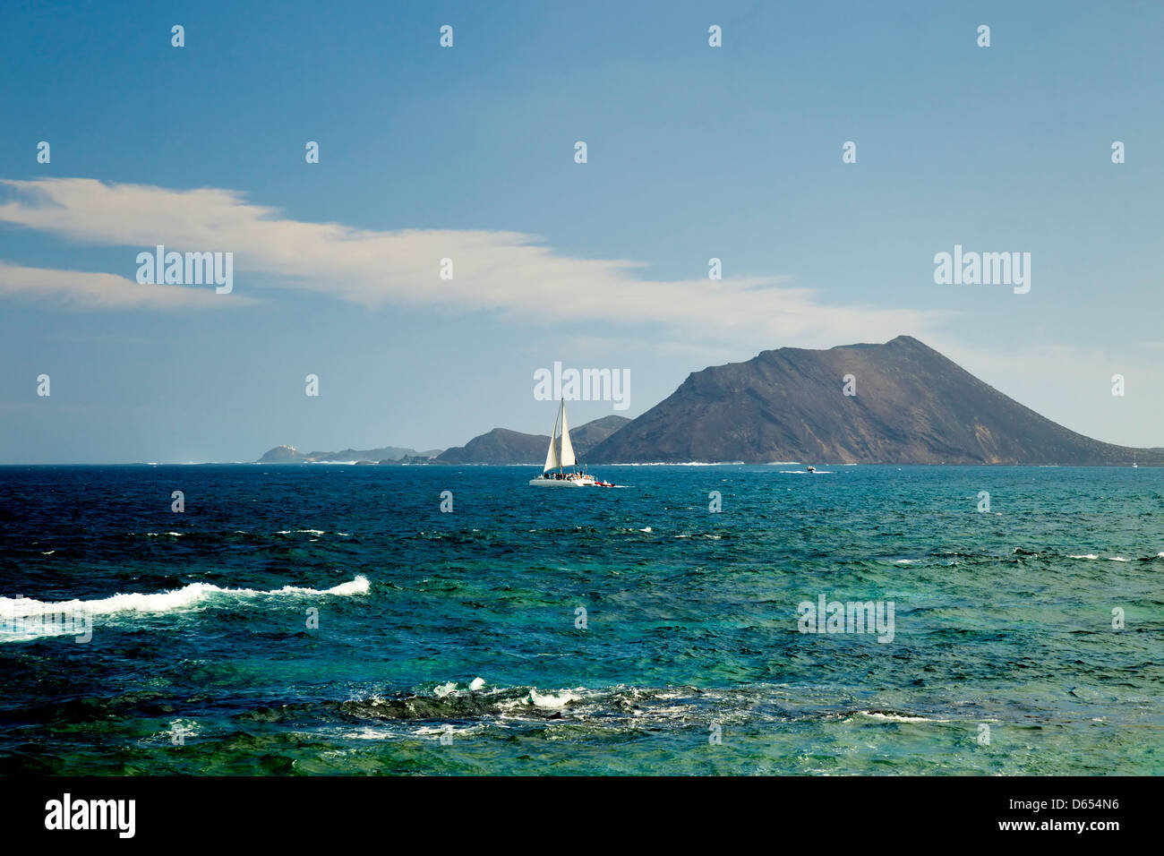 Sailing boat in the Canary Islands Stock Photo Alamy