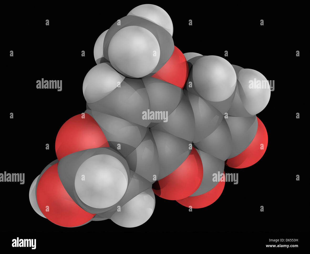 Aflatoxin B1 molecule Stock Photo