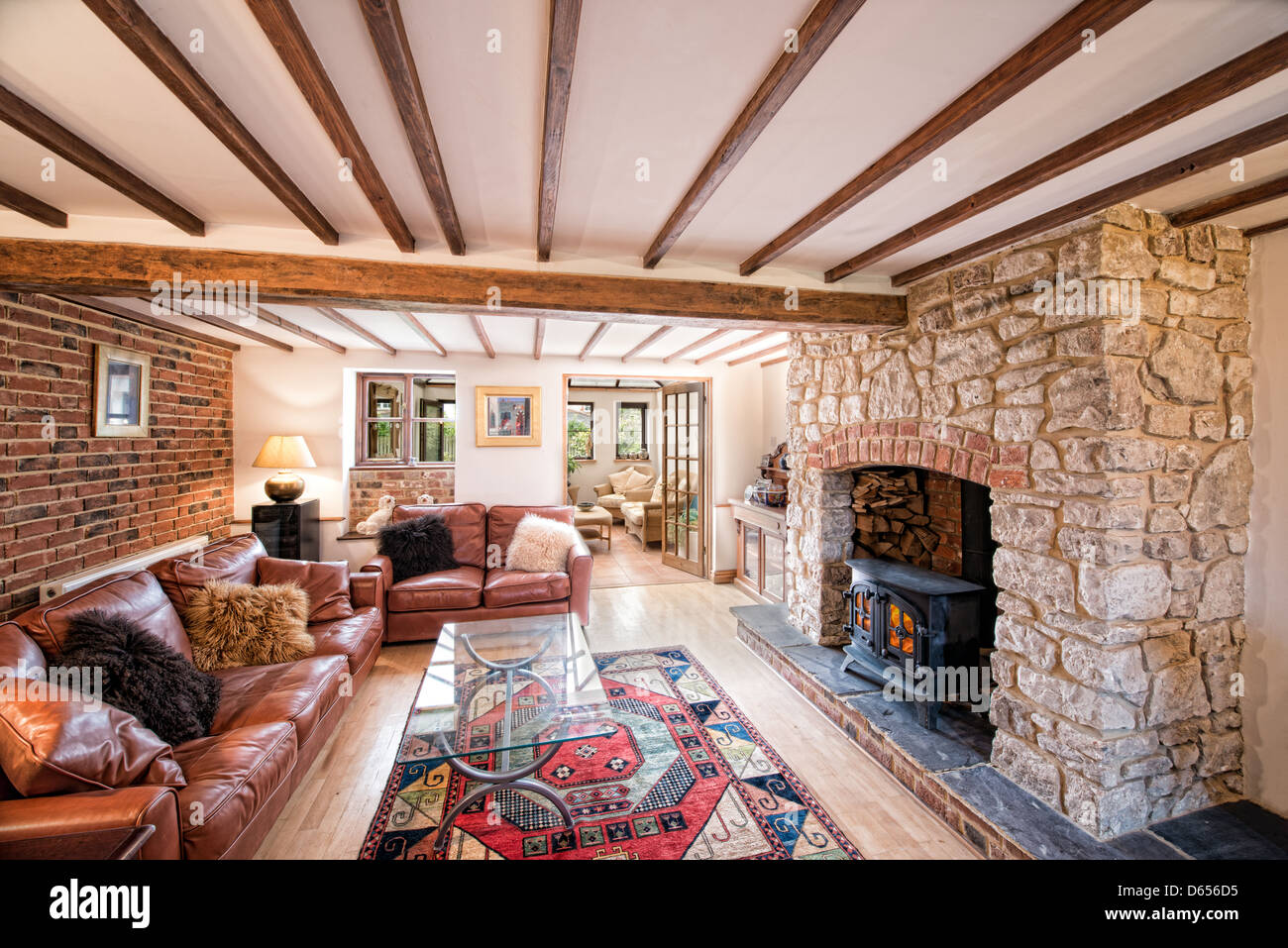 Living room in a traditional renovated UK home Stock Photo