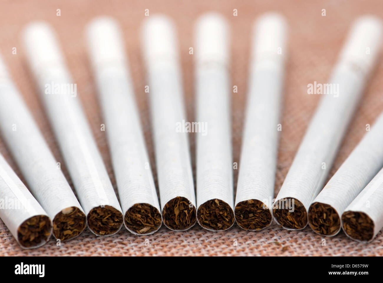 Detail of more white cigarettes Stock Photo Alamy