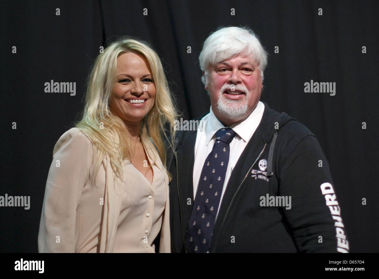 American actress Pamela Anderson and Canadian animal rights activist