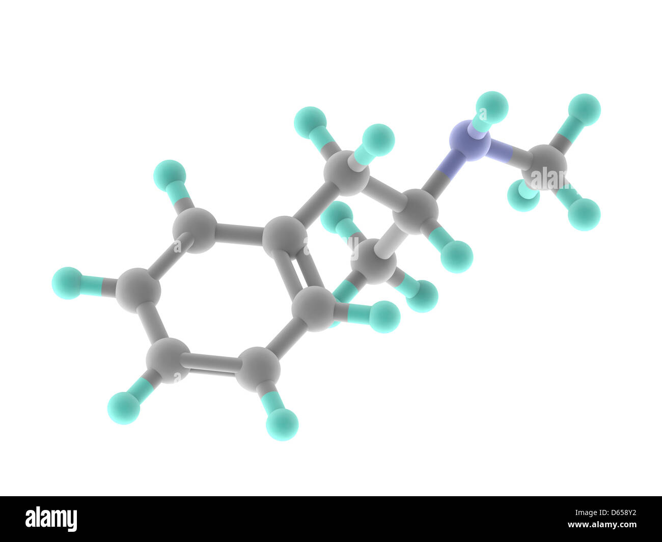 Methamphetamine drug molecule Stock Photo