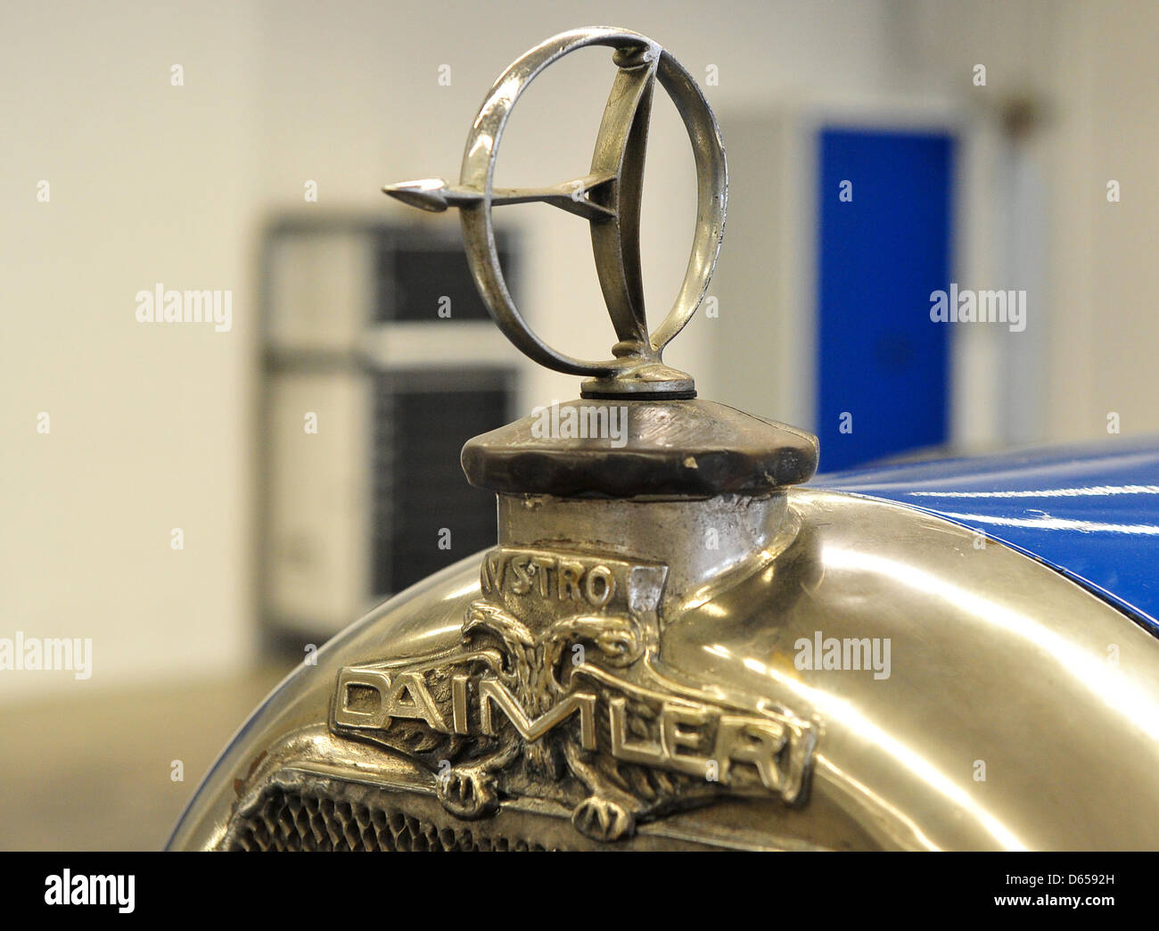 The radiator mascot of an Austro Daimler ADM I Phaeton is pictured in a ...
