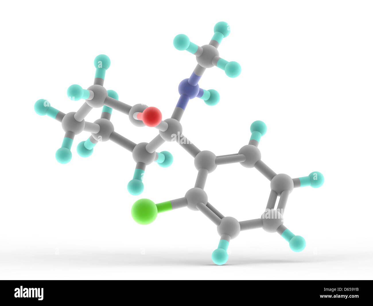 Ketamine drug molecule Stock Photo