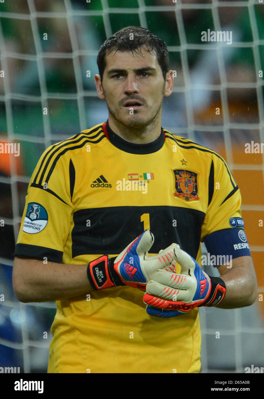 Spain's goalkeeper Iker Casillas during the UEFA EURO 2012 group C
