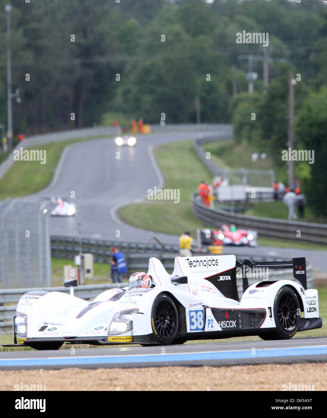 The LMP2 class Nissan Zytek Z11SN of Jota with drivers Sam Hancock, Simon Dolan and Haruki Kurosawa in action during the qualifying for the 80th 24 Hours Race of Le Mans on the Circuit de la Sarthe in Le Mans, France 14 June 2012. Photo: Florian Schuh dpa Stock Photo