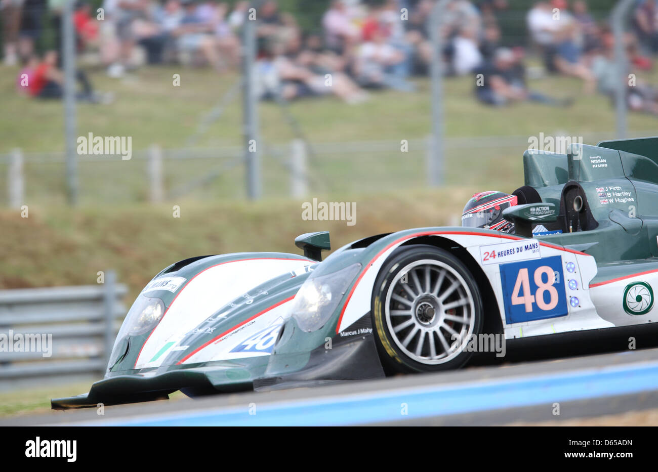 The LMP2 class Oreca 03 of Murphy Prototypes with drivers Jody Firth, Brendon Hartley and Warren Hughes in action during the qualifying for the 80th 24 Hours Race of Le Mans on the Circuit de la Sarthe in Le Mans, France 14 June 2012. Photo: Florian Schuh dpa Stock Photo