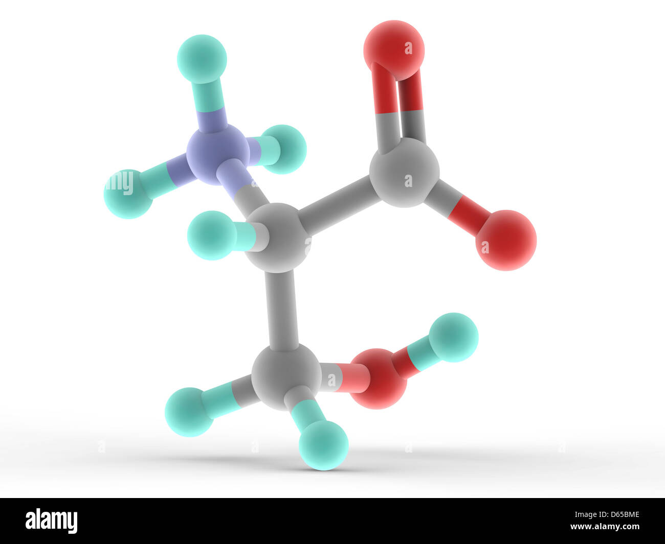 Serine molecule Stock Photo
