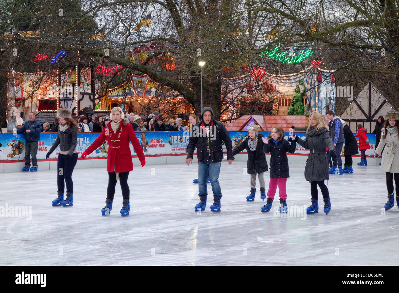 Ice skating in Hyde Park Stock Photo Alamy