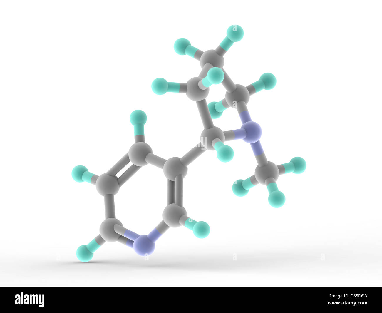 Nicotine molecule Stock Photo