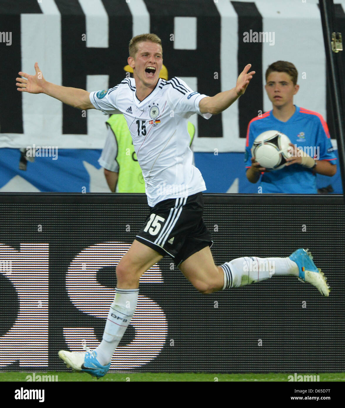 Germany's Lars Bender celebrates after scoring 1-2 during UEFA EURO ...