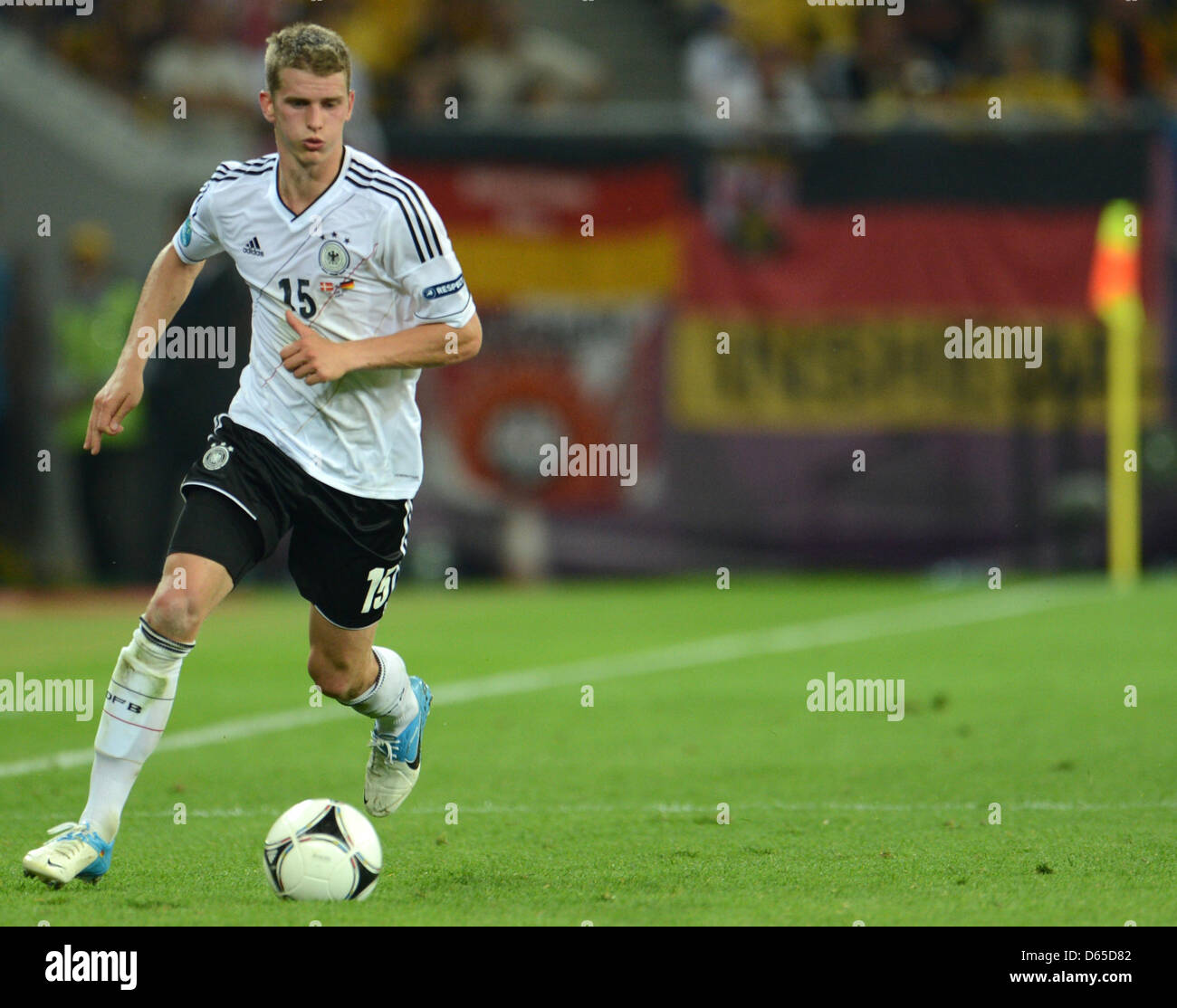 Germany's Lars Bender controls the ball during the UEFA EURO 2012 group ...