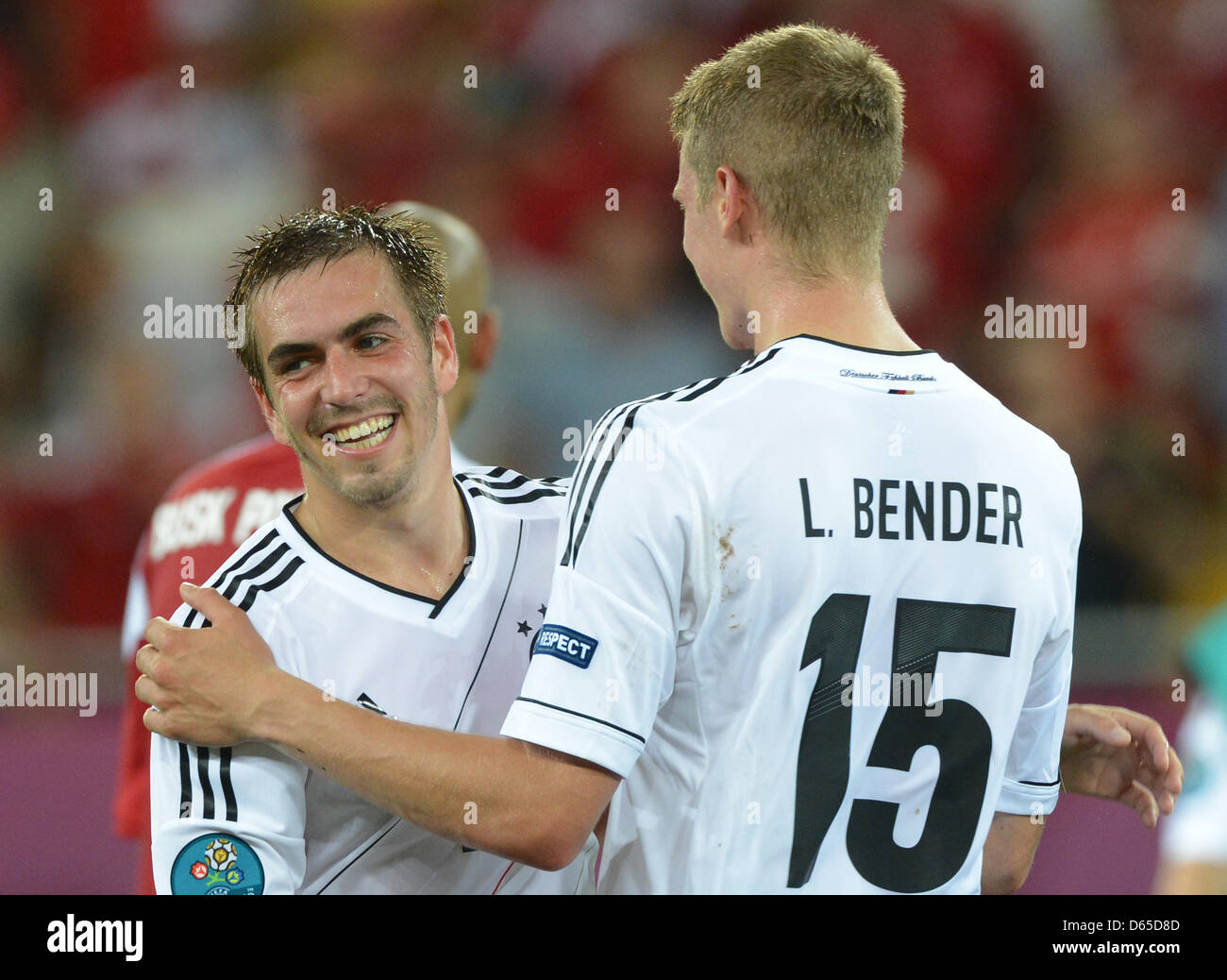 Germany's Lars Bender (R) celebrates with Philipp Lahm after the UEFA ...