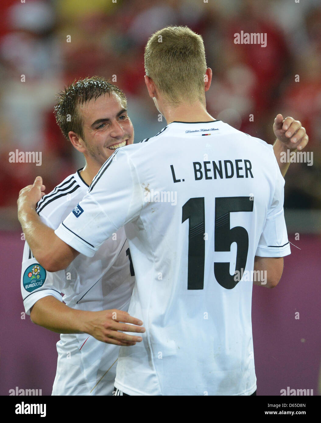 Germany's Lars Bender (R) celebrates with Philipp Lahm after the UEFA ...
