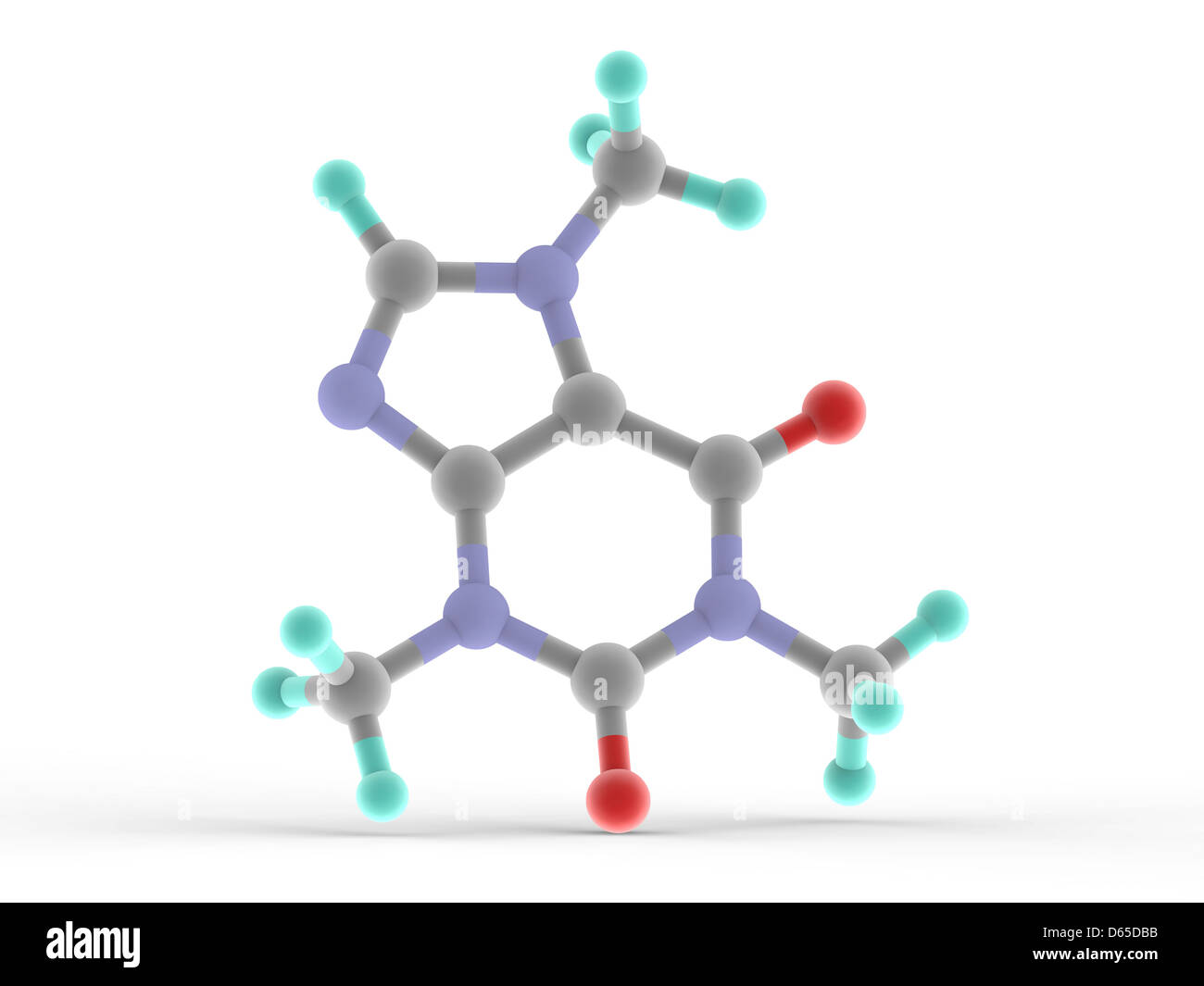 Caffeine drug molecule Stock Photo - Alamy