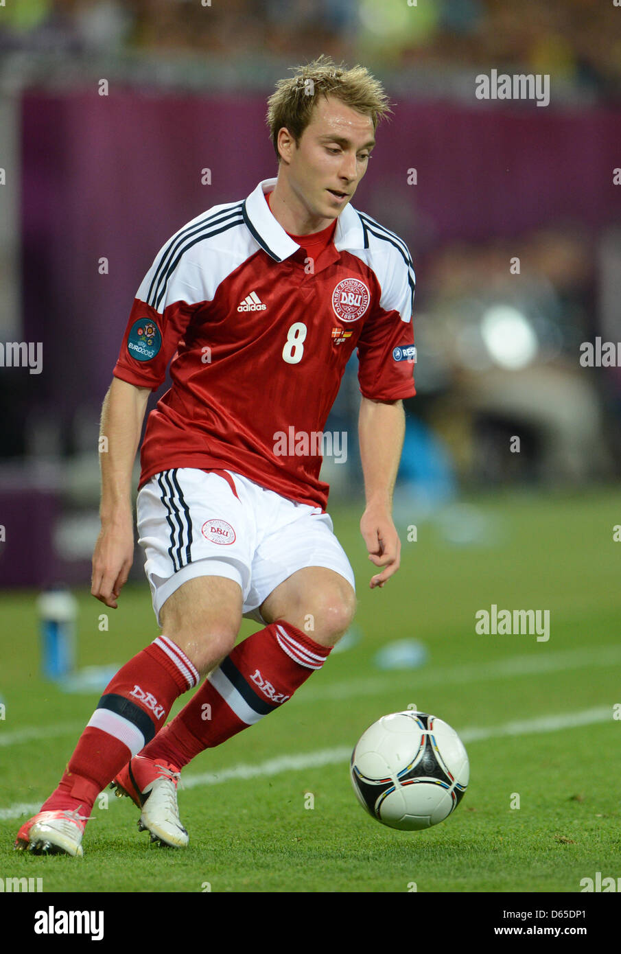 Denmark's Christian Eriksen Runs With The Ball During The UEFA EURO ...