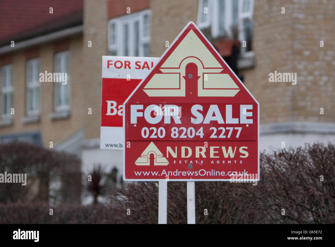 property for sale signs and boards in north west london bourough of