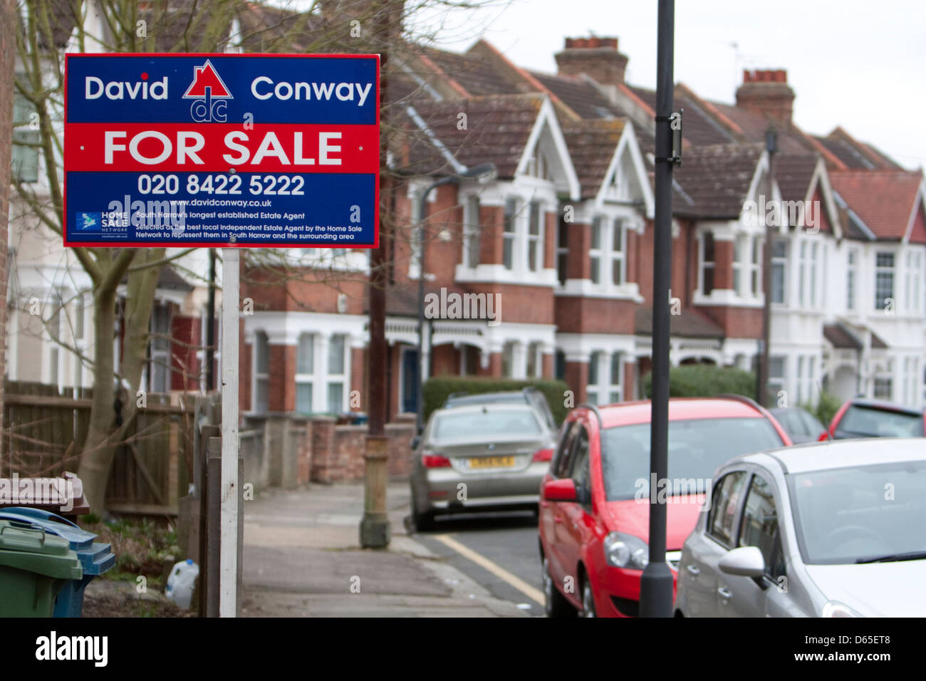 property for sale signs and boards in north west london bourough of
