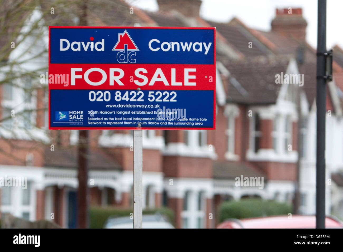 property for sale signs and boards in north west london bourough of