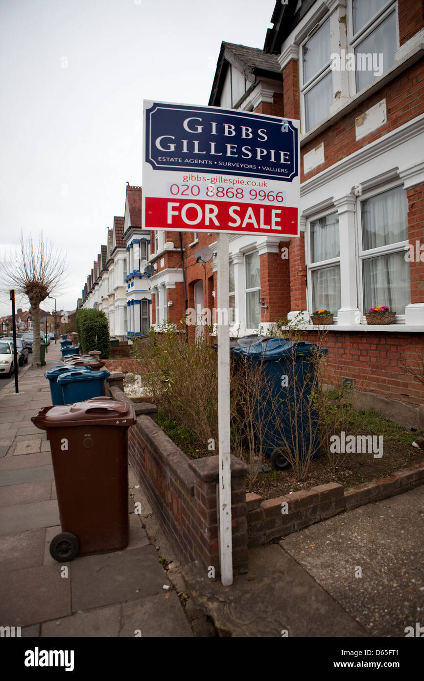 property for sale signs and boards in north west london bourough of