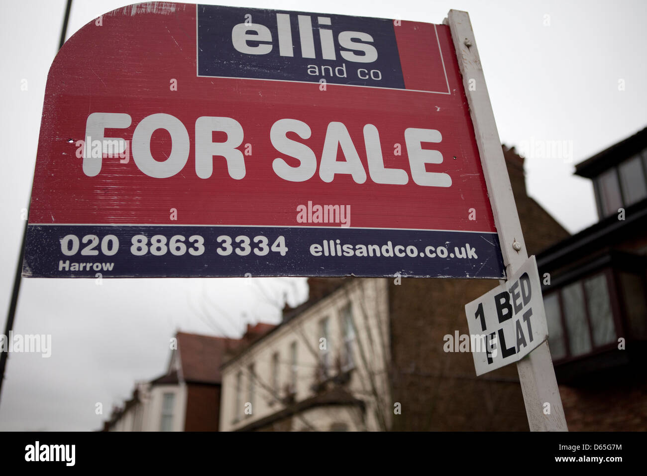 property for sale signs and boards in north west london bourough of