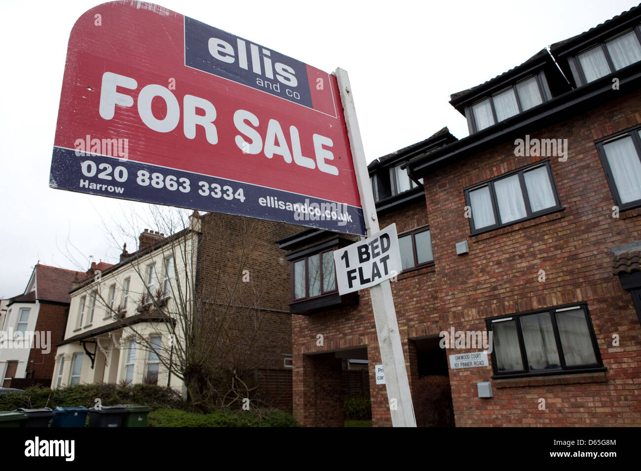 property for sale signs and boards in north west london bourough of