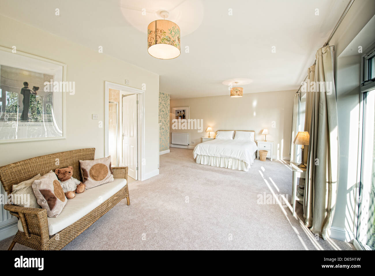 A pleasant modern bedroom Stock Photo