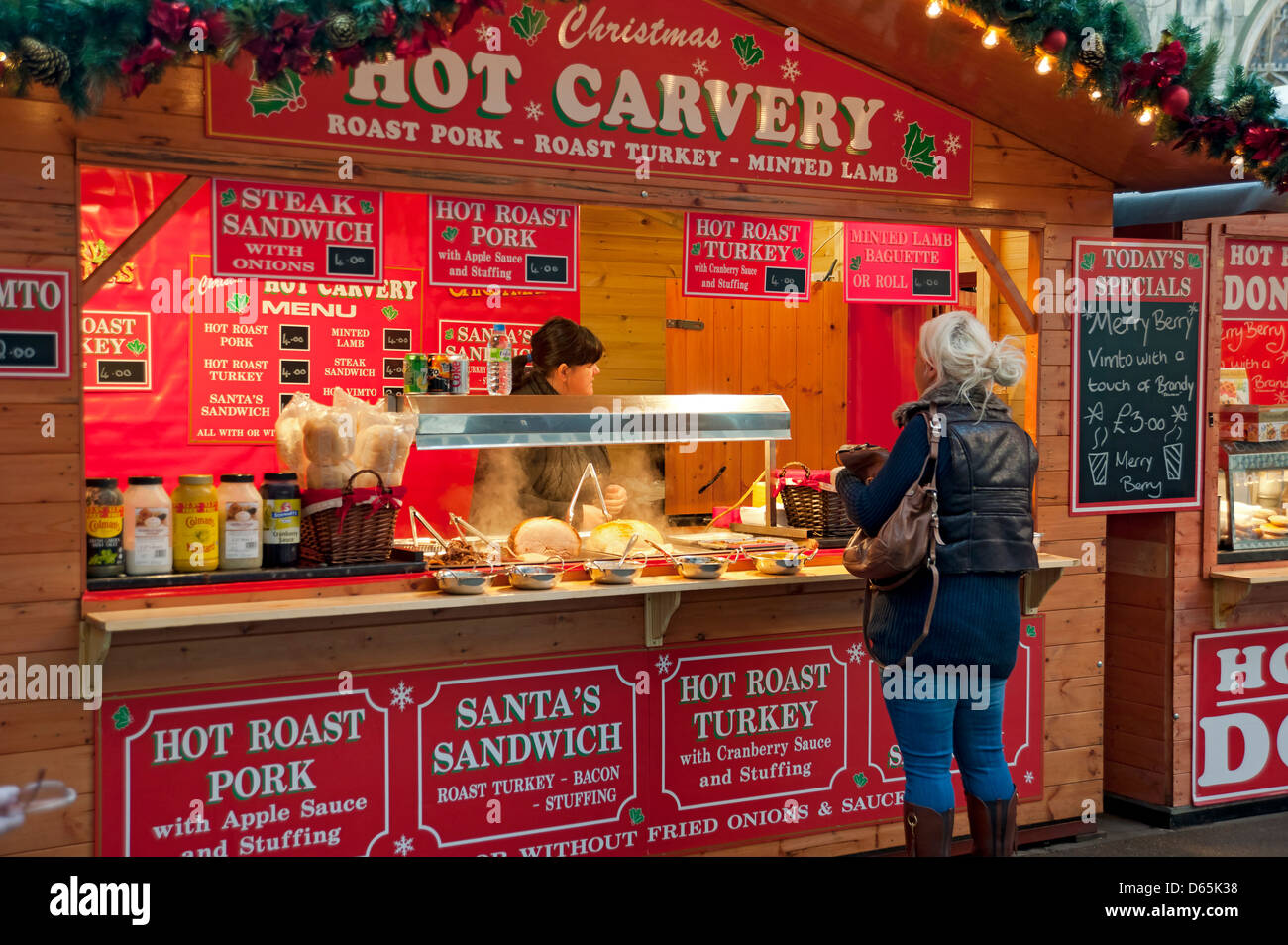 christmas market food stalls