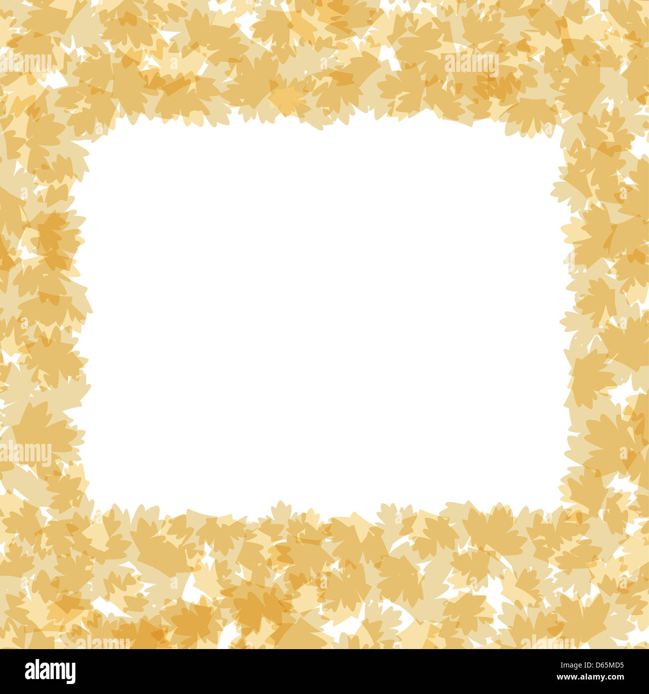 Autumn leaves frame isolated on white Stock Photo - Alamy