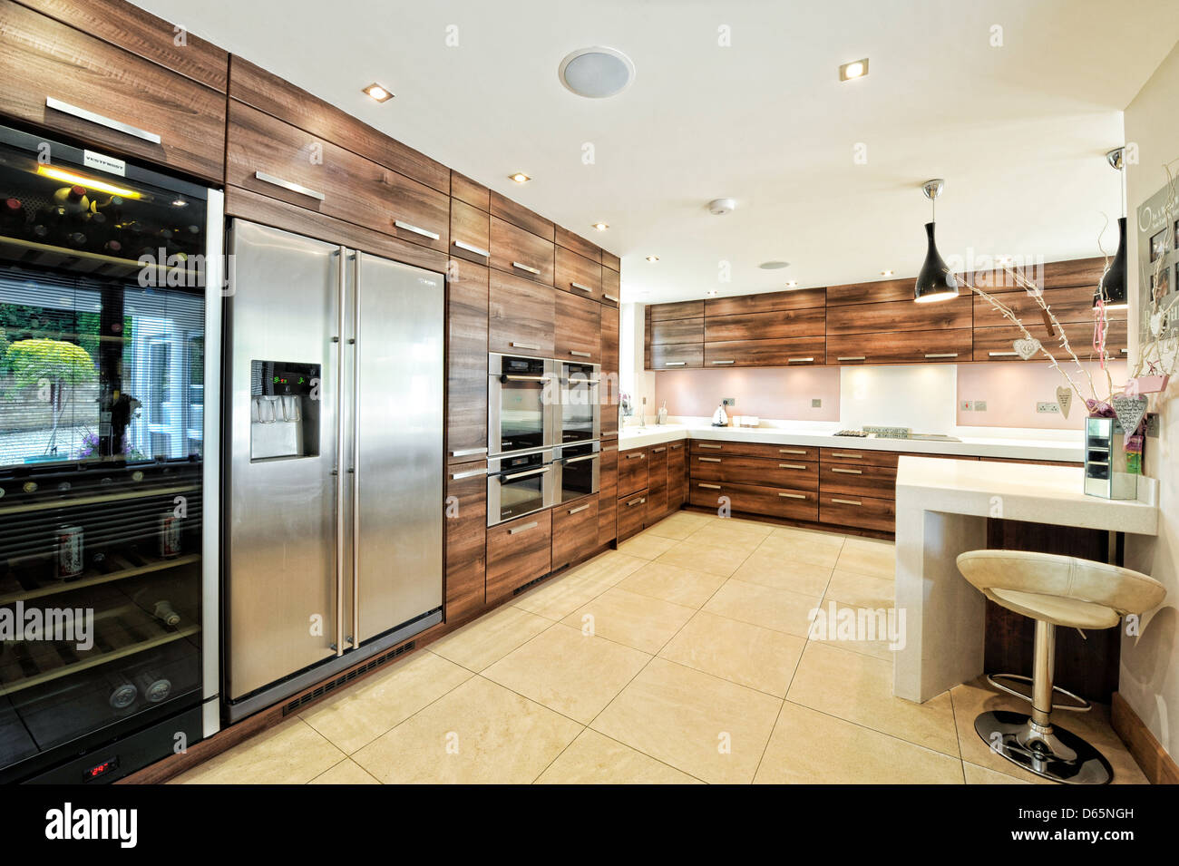 A Modern Domestic Kitchen Stock Photo