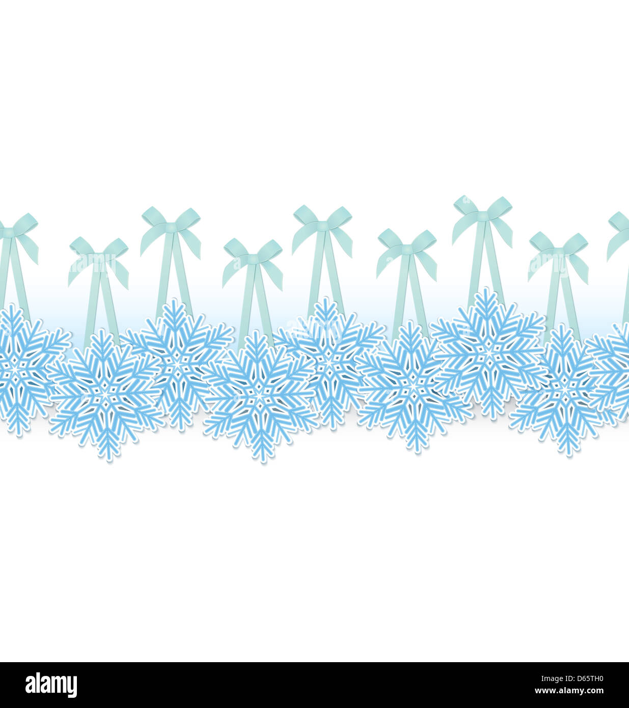 Snowflake border on white hi-res stock photography and images - Alamy