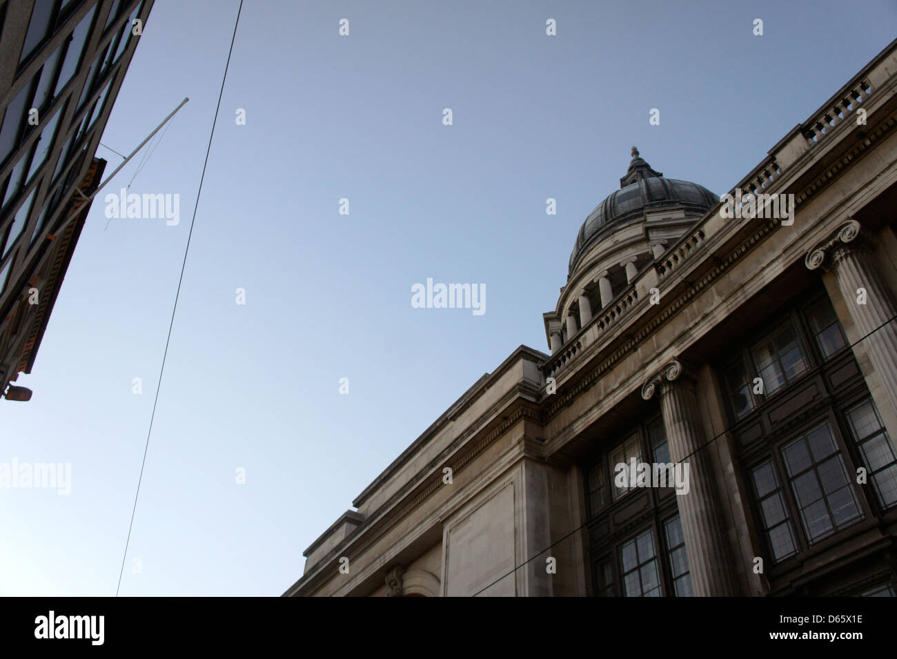 Canon EOS 20D. Nottingham town hall at dusk. Stock Photo