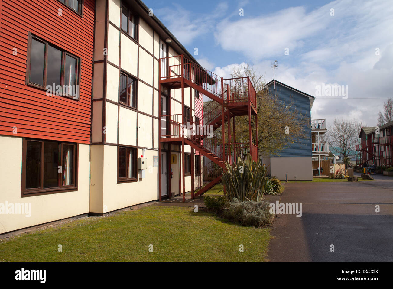 Guest buildings and chalets, Butlins Minehead UK Stock