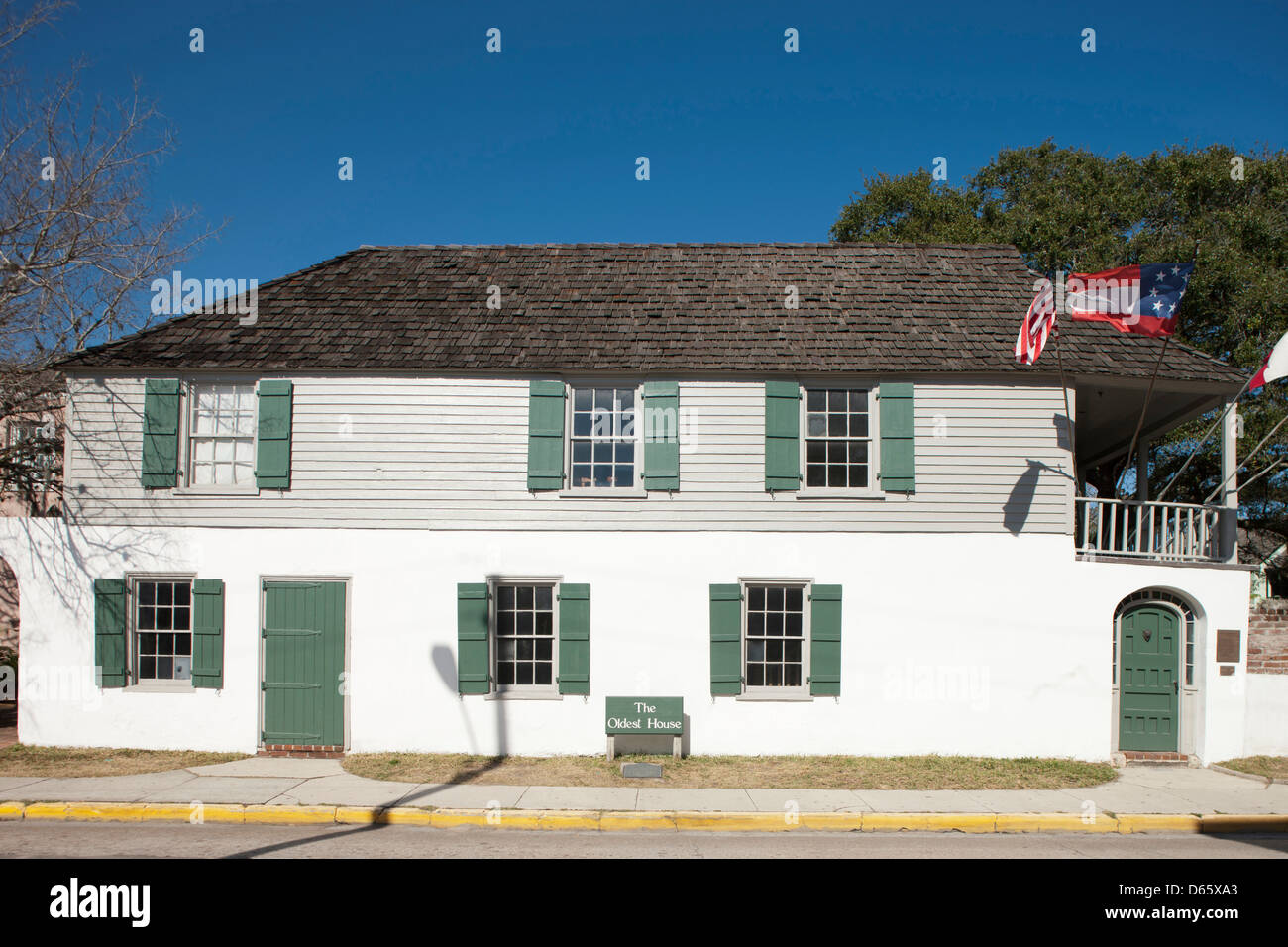 GONZALEZ ALVAREZ HOUSE SAINT AUGUSTINE HISTORICAL SOCIETY SAINT AUGUSTINE FLORIDA USA Stock Photo