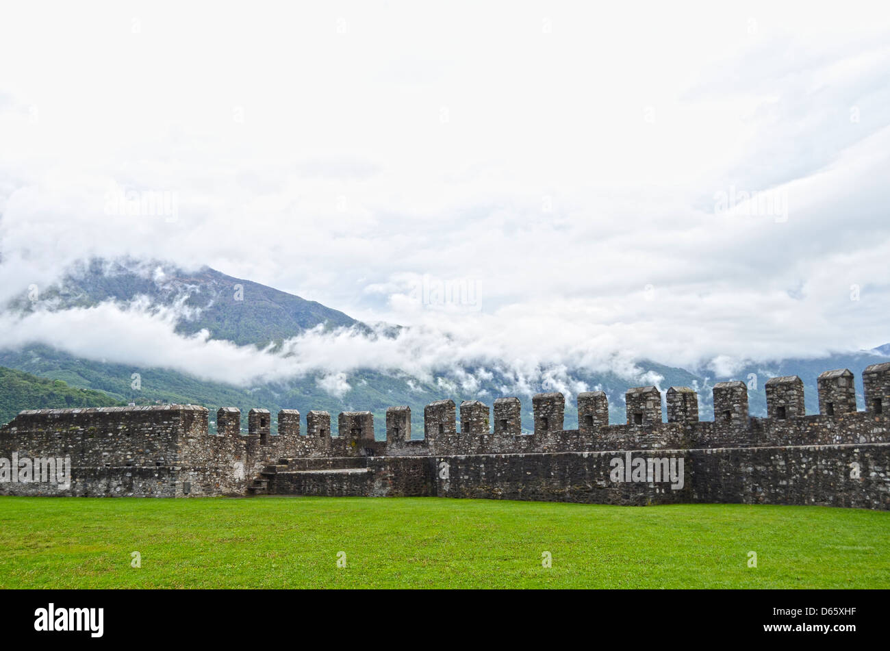 Old Fort in Bellinzona Stock Photo