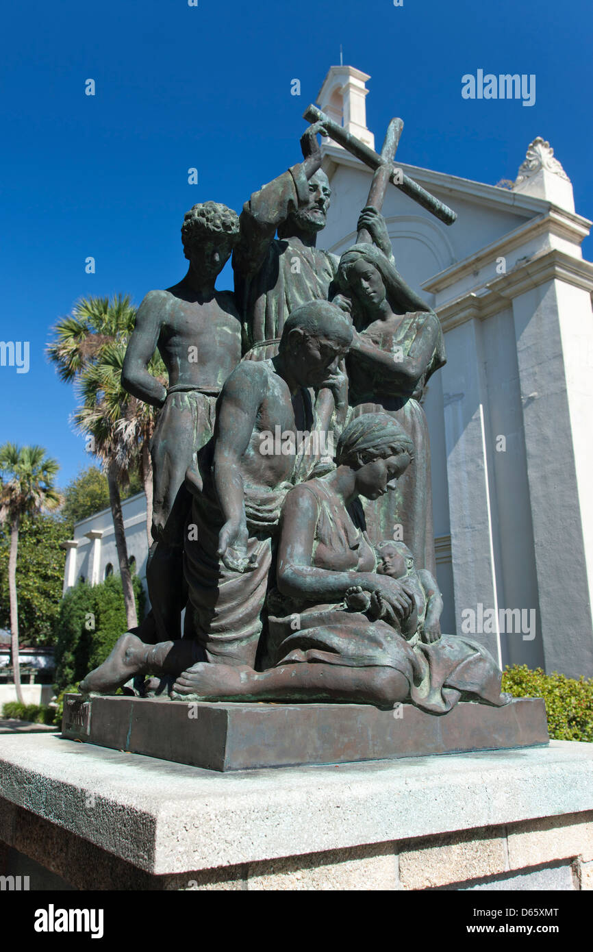 FATHER PEDRO CAMPS STATUE CATHEDRAL BASILICA OF SAINT AUGUSTINE FLORIDA