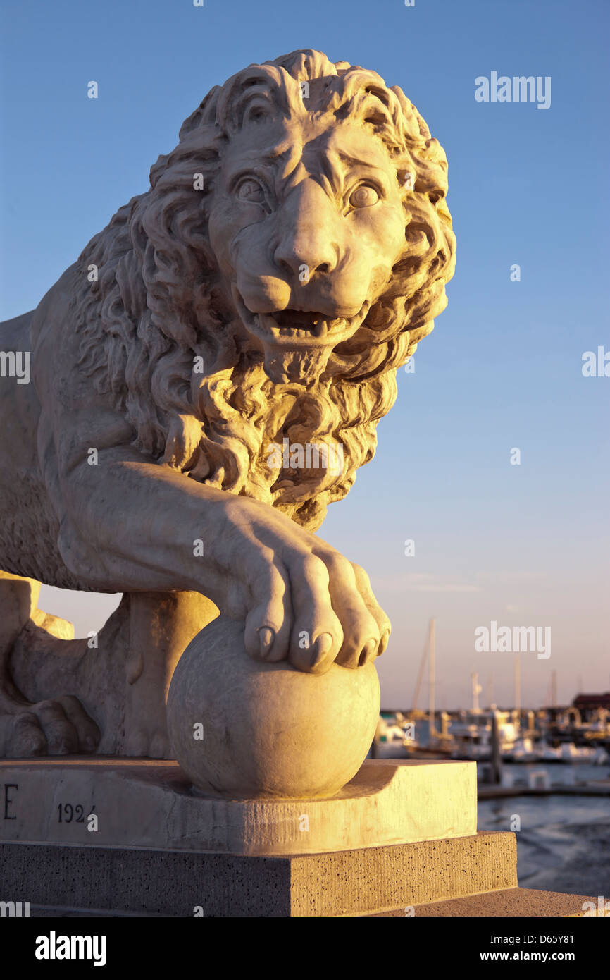 LION STATUE BRIDGE OF LIONS INTERCOASTAL WATERWAY SAINT AUGUSTINE