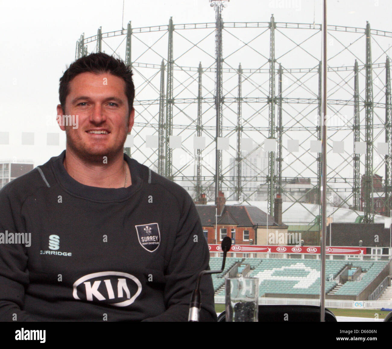 London, England, UK. 12th April 2013.   Graeme Smith of Surrey CCC during the Surrey Media day from the Oval. Credit: Action Plus Sports Images / Alamy Live News Stock Photo