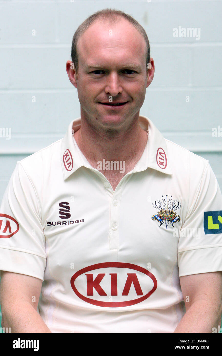 London, England, UK. 12th April 2013.   Gary Keedy of Surrey CCC during the Surrey Media day from the Oval. Credit: Action Plus Sports Images / Alamy Live News Stock Photo
