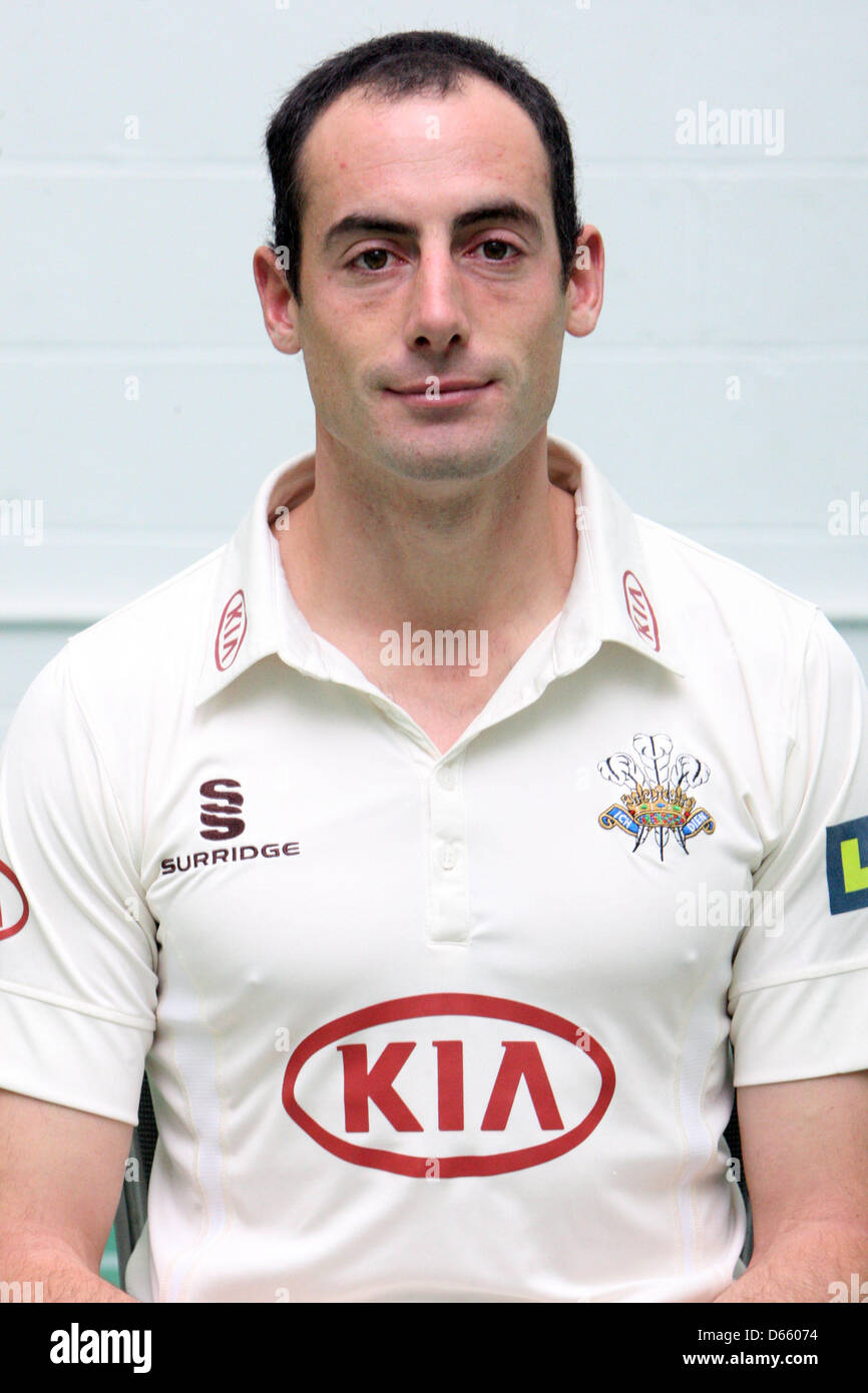London, England, UK. 12th April 2013.   Tim Linley of Surrey CCC during the Surrey Media day from the Oval. Credit: Action Plus Sports Images / Alamy Live News Stock Photo