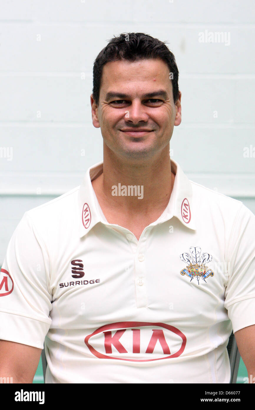 London, England, UK. 12th April 2013.   Zander De Bruyn of Surrey CCC during the Surrey Media day from the Oval. Credit: Action Plus Sports Images / Alamy Live News Stock Photo