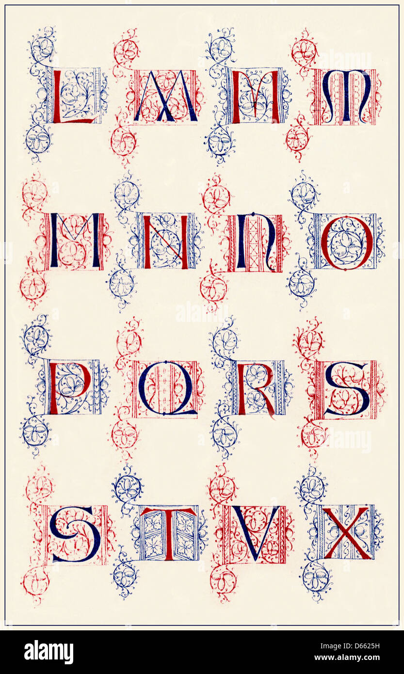 An illustration by W. R. Tymms from 1860 showcasing calligraphy ...