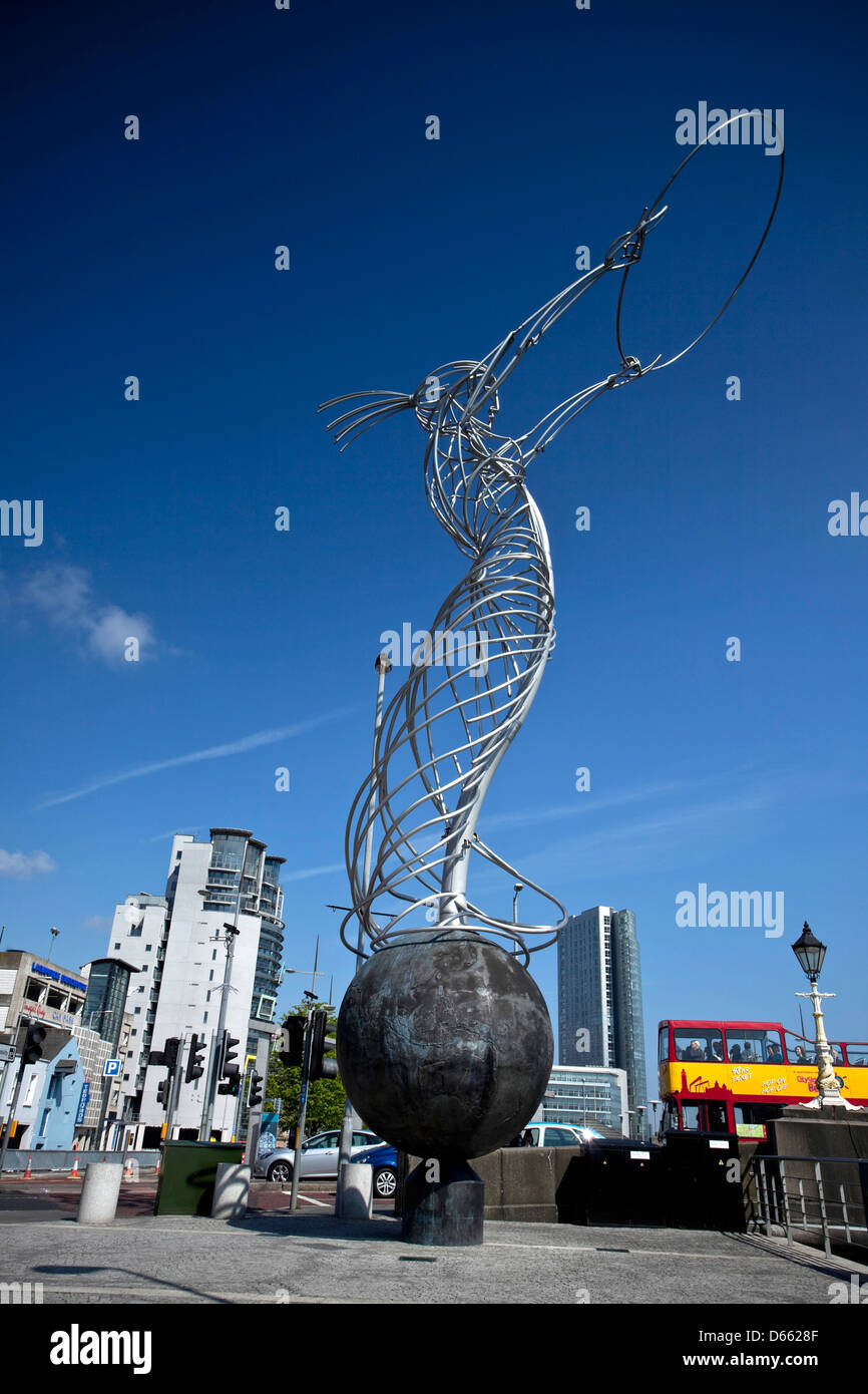 Beacon Of Hope Statue Belfast Northern Ireland Stock Photo