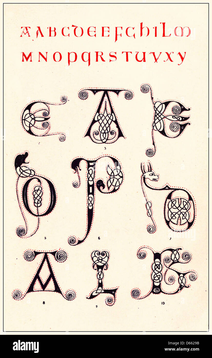 An illustration from W.R. Tymms' 1860 work on decorative writing and ...