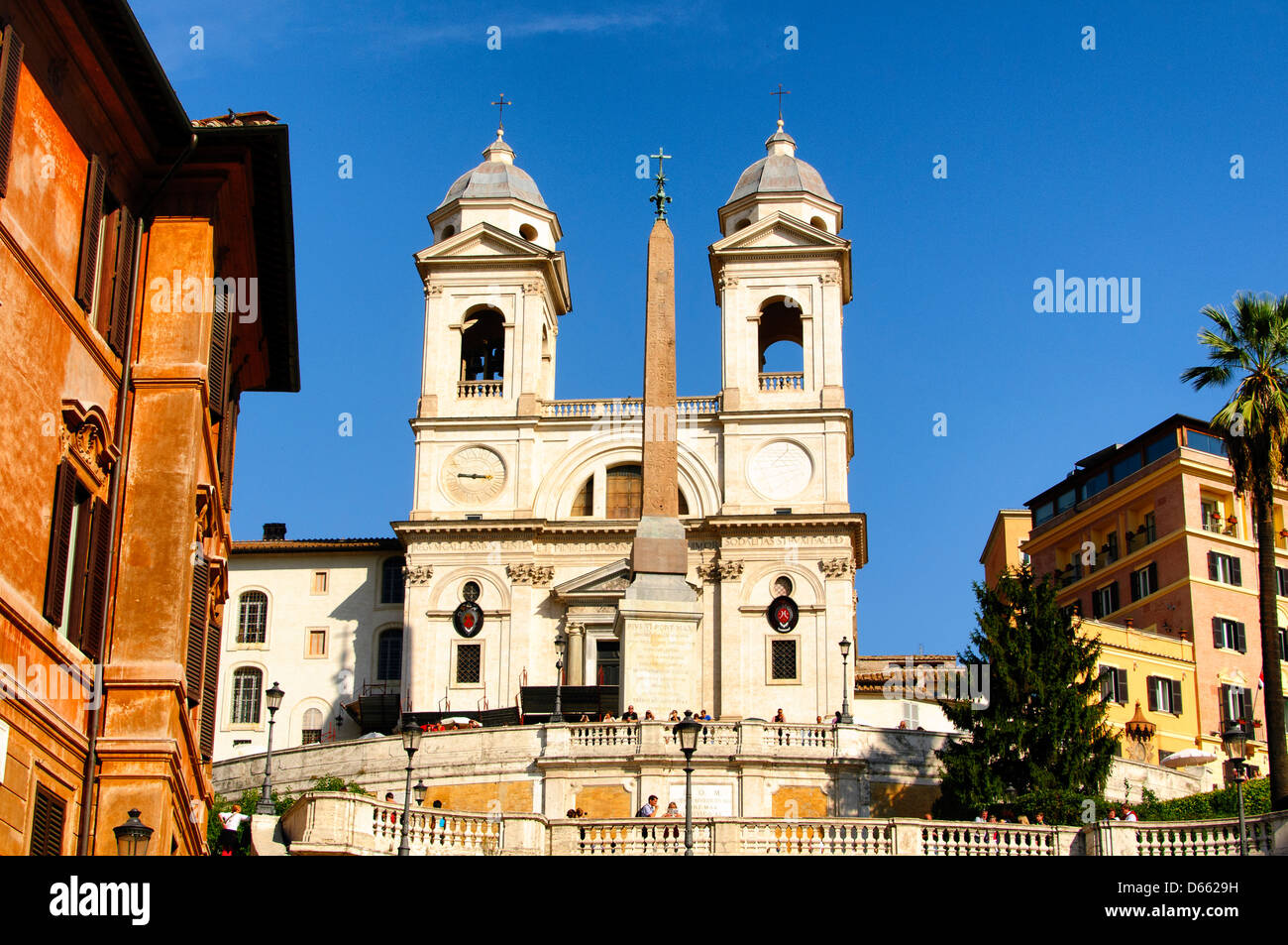 Trinita dei Monti Church,Spanish Steps, Rome, Italy Stock Photo - Alamy