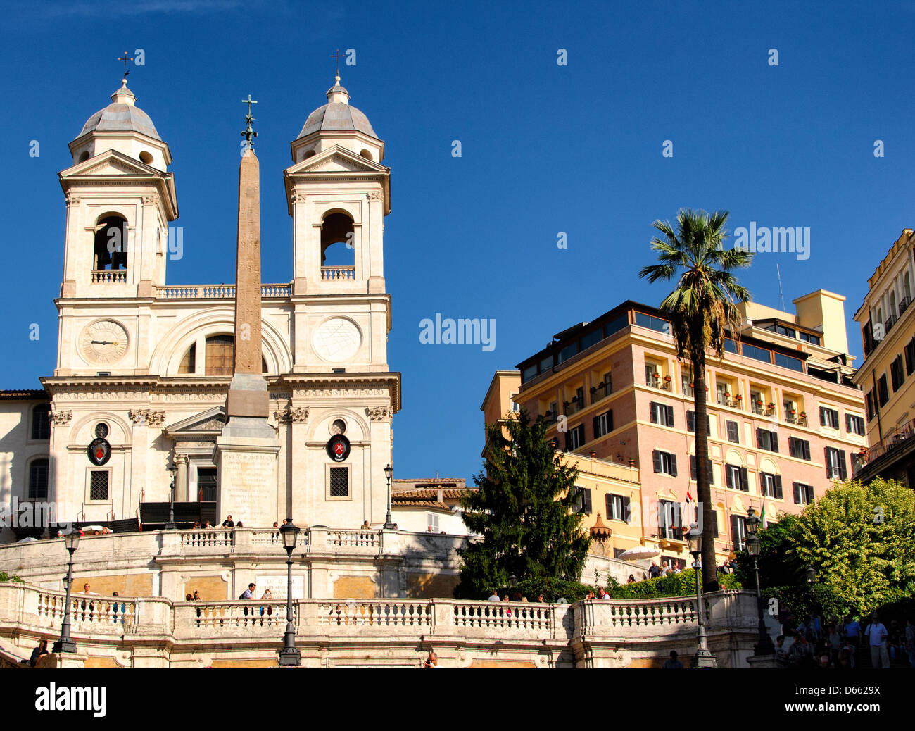 Trinita dei Monti Church,Spanish Steps, Rome, Italy Stock Photo - Alamy