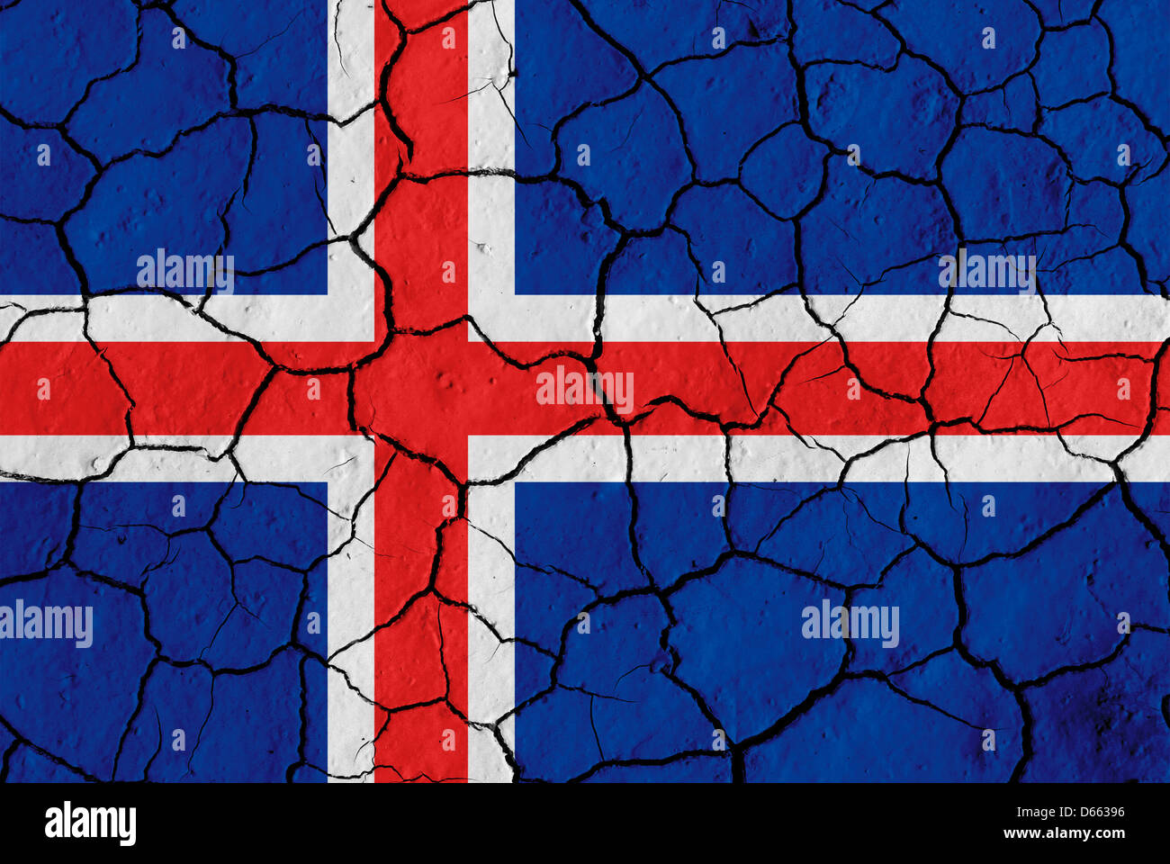 Flag of Iceland over cracked background Stock Photo - Alamy