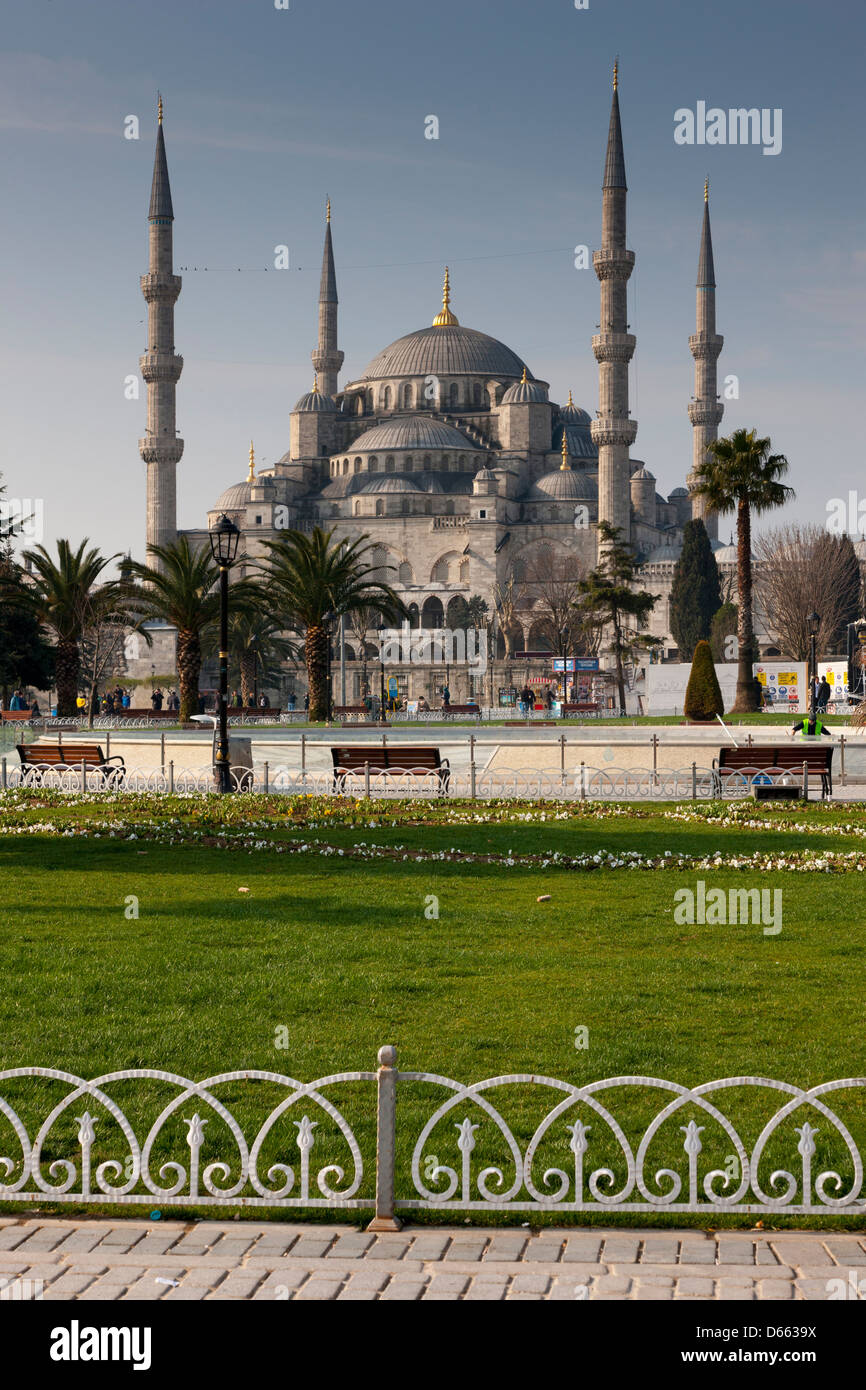 The Sultan Ahmed Mosque or Blue Mosque in Istanbul Stock Photo