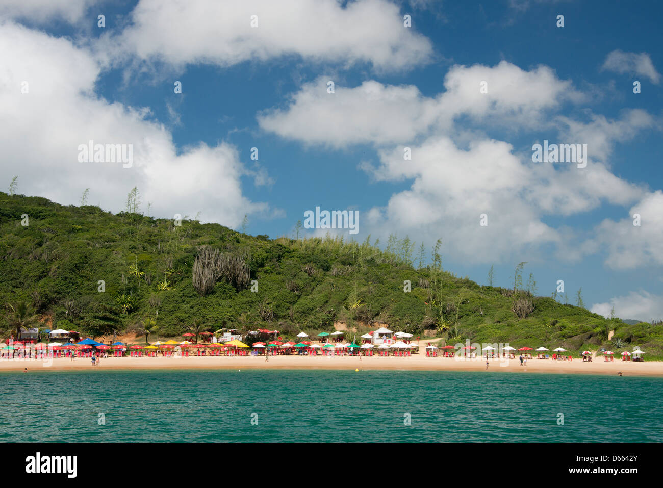 Brazil, state of Rio de Janeiro, Buzios. Popular local beach, Praia da Tartaruga. Stock Photo
