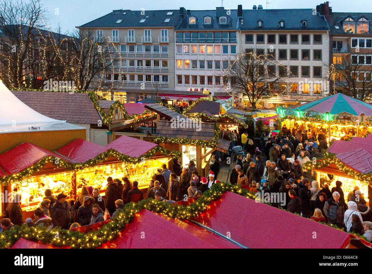 aachen traditional christmas xmas market square Stock Photo